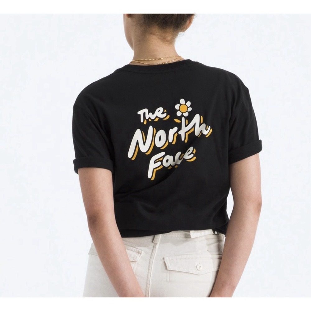 The North Face Women's Evolution Floral Cloud Black T Shirt XL